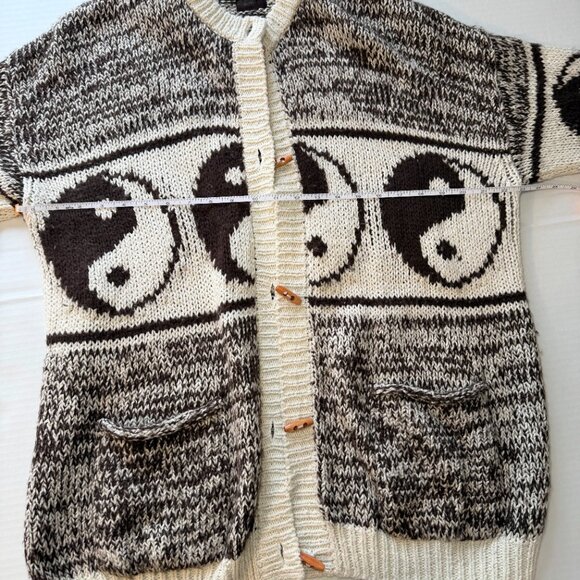 MOTHER The Long Drop Cardigan “The Good And The Bad” Yin Yang Sweater Oversized - Picture 12 of 15